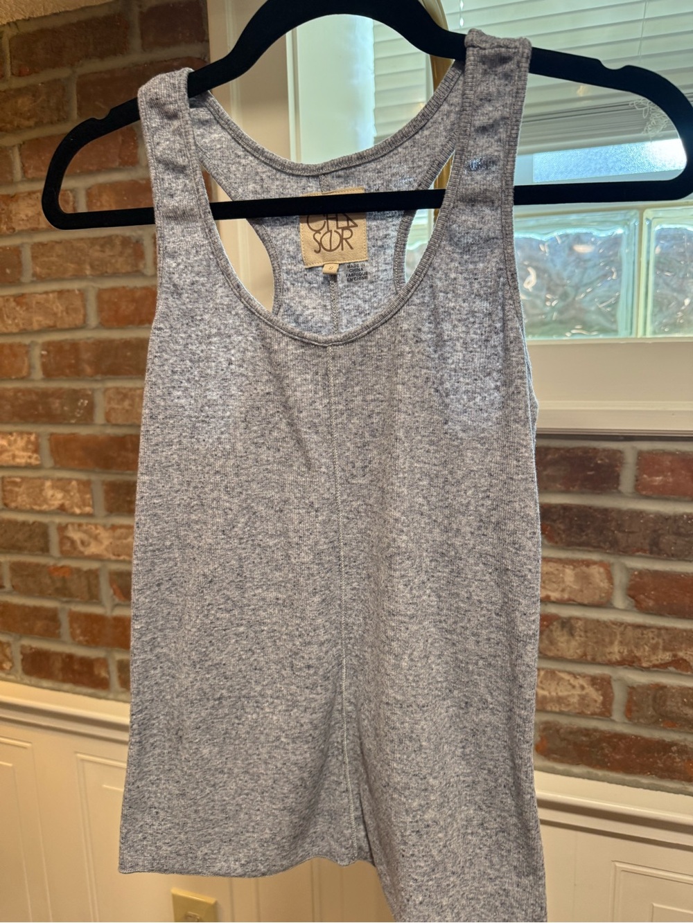 Chaser Heather Grey Ribbed Racerback Tank Top - Picture 2 of 5